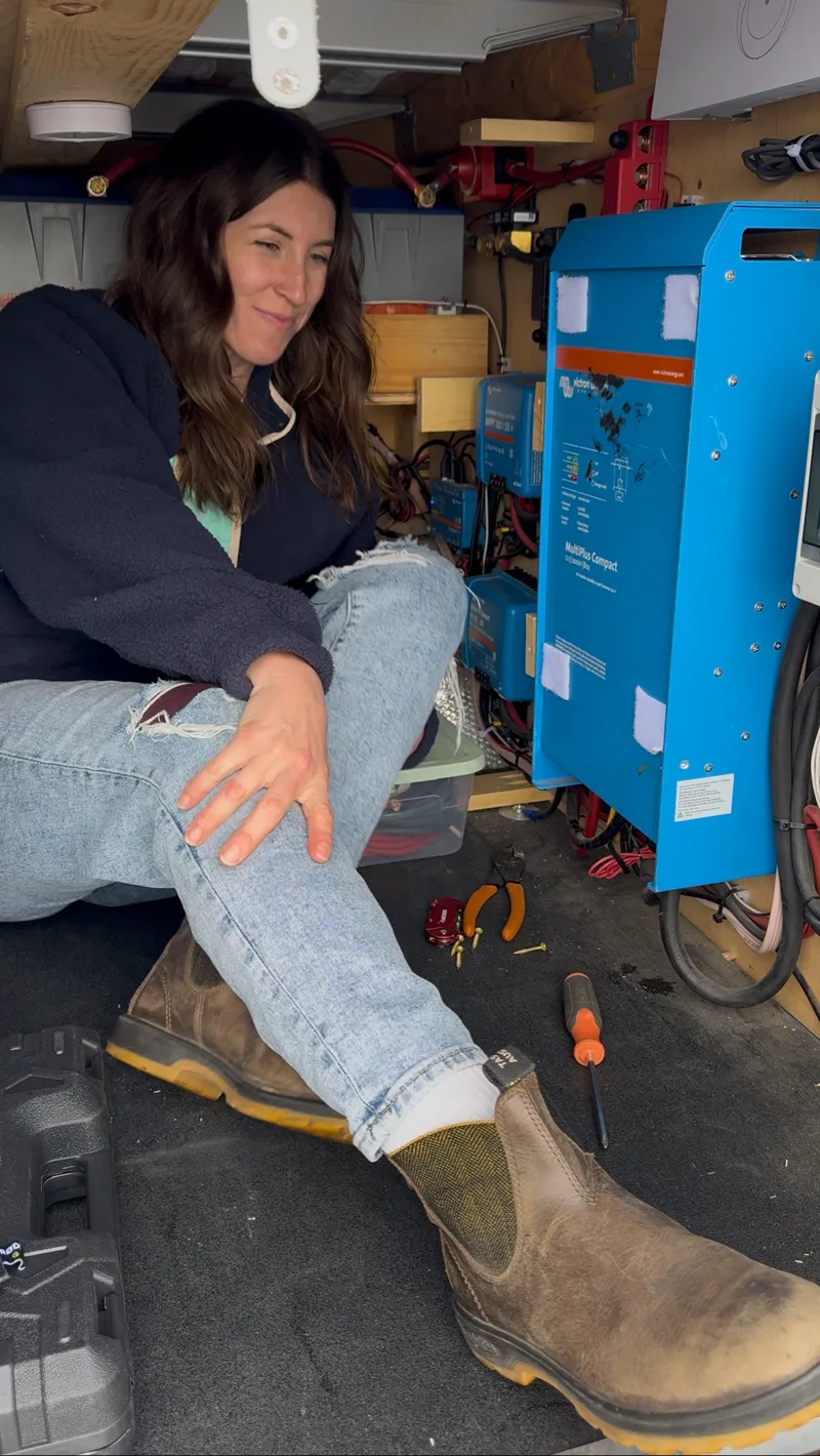 Working on Pebbles’ Victron electrical equipment