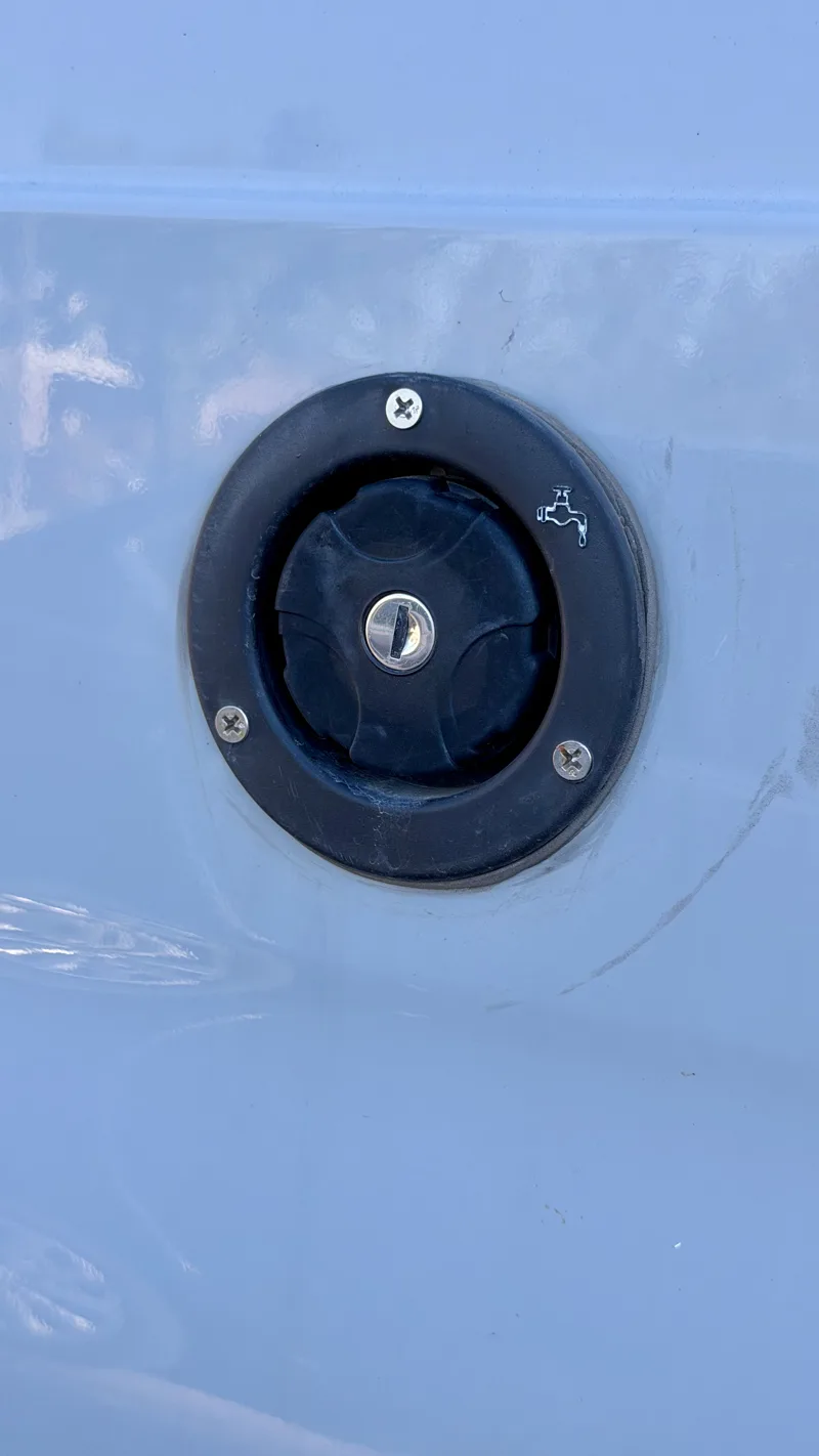 Exterior fresh water fill connection